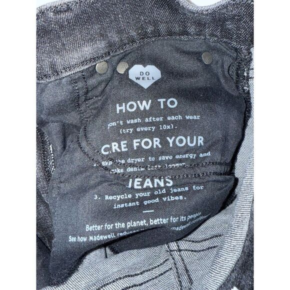 Madewell The Mom Jean Black High Rise Stretch Casual Comfort Minimalist Ankle 25 - Picture 16 of 16